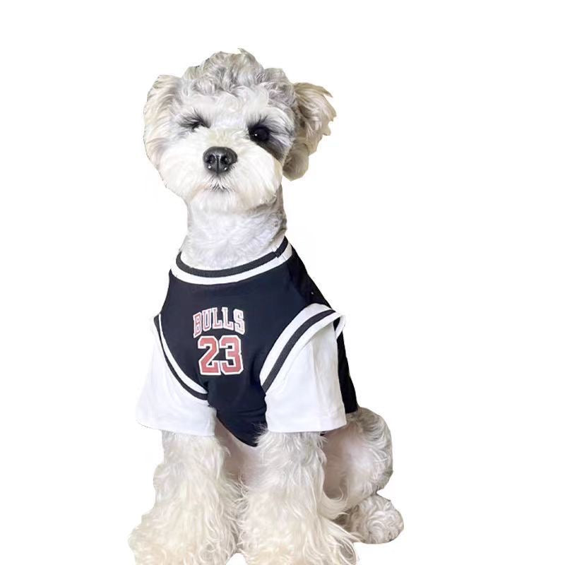 M003-Breathable Jersey for Dogs Bulls 23 Summer Shirt for Small Dog Comfortable & Cool Design