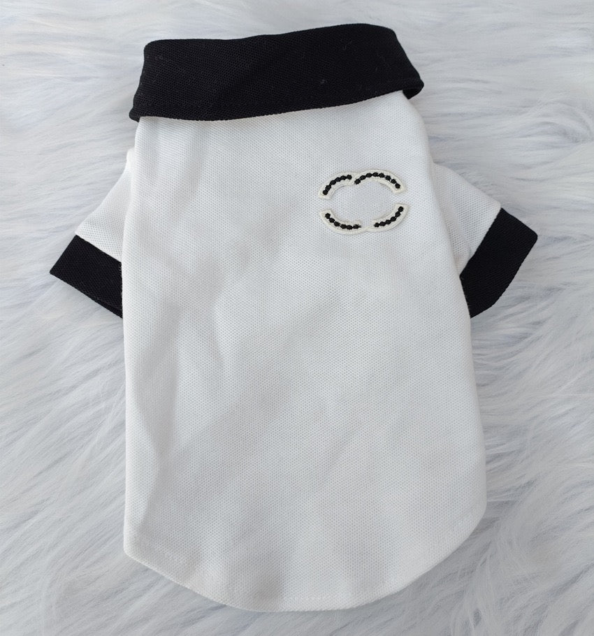 MF003-CC Style Black Shirt for Boy Dog Couple Wear Summer Breathable Fabric Comfortable Fit for Small Dogs