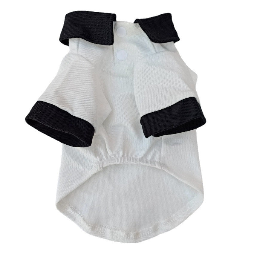 MF003-CC Style Black Shirt for Boy Dog Couple Wear Summer Breathable Fabric Comfortable Fit for Small Dogs