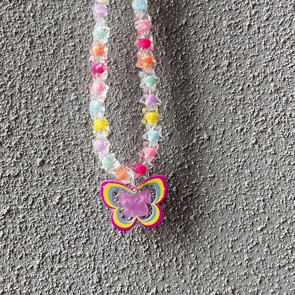 A002-Cute Necklace Butterfly Colorful Rainbow Color for Dogs Cats Small Pets Pet Accessories Birthday Gift