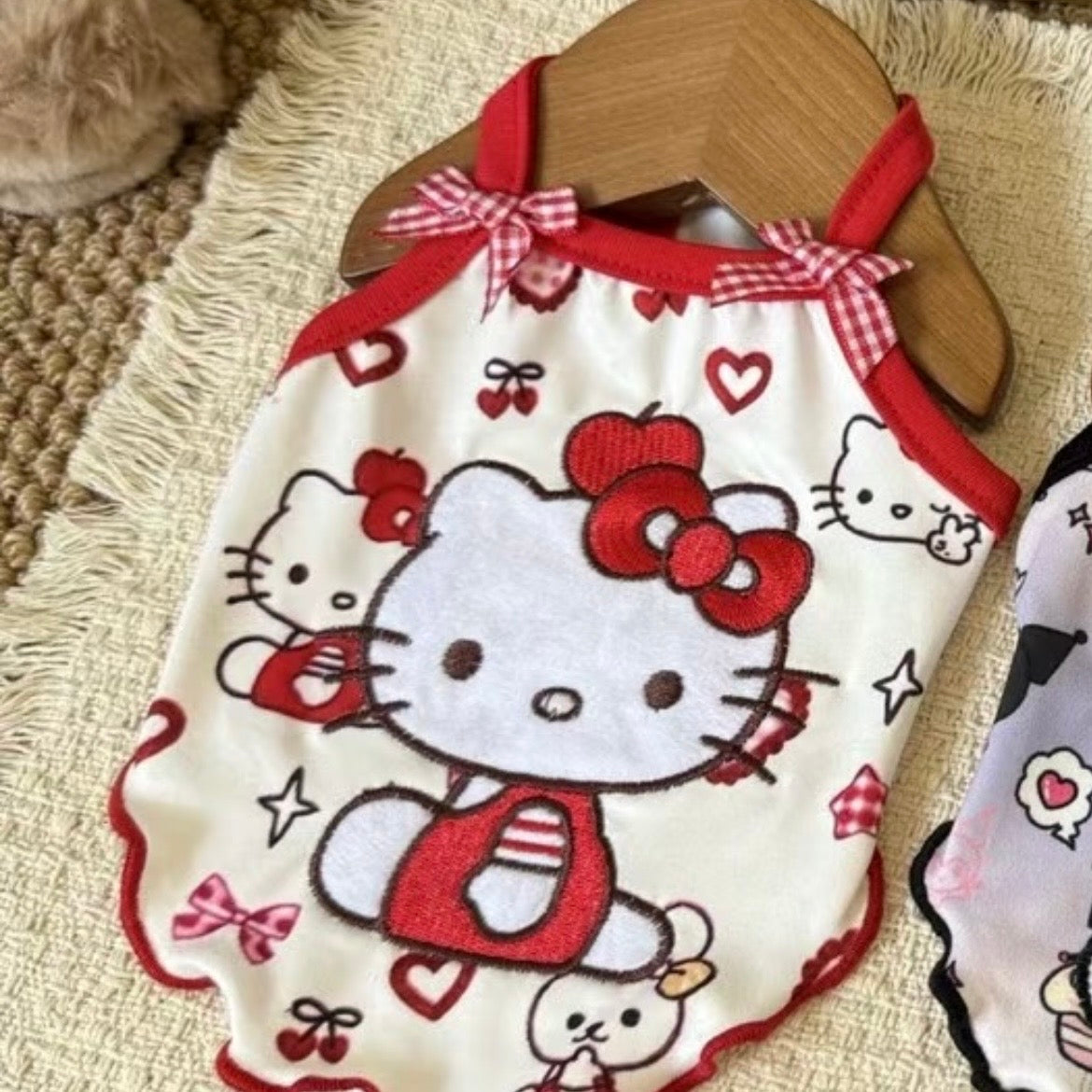 F022-Cartoon Embroidery Shirt for Summer Small Dogs Breathable Wear for Poodle Bichon with Adorable Character Designs