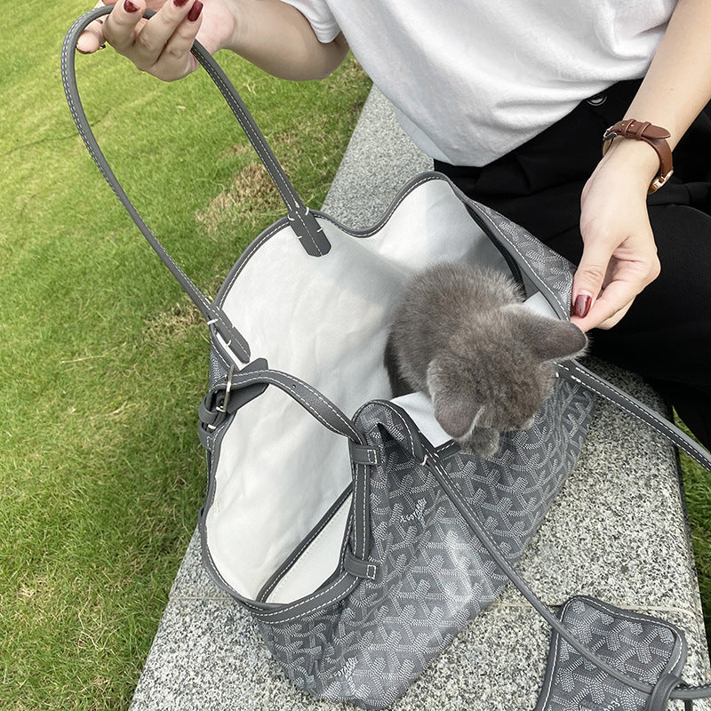 Dog Carrier for Summer Pet Bag Dog Bag Travel Cat Bag Adjustable Breathable Handbag Goyard Small Pet Bag