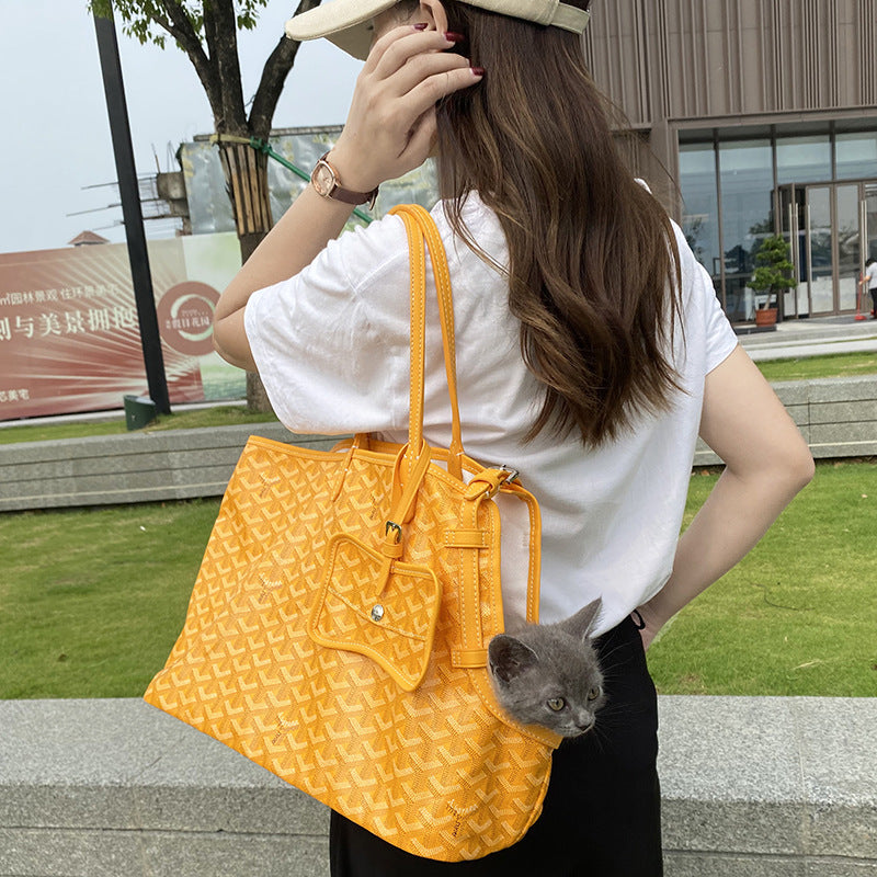 Dog Carrier for Summer Pet Bag Dog Bag Travel Cat Bag Adjustable Breathable Handbag Goyard Small Pet Bag