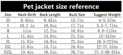 Pet Streetwear Reflective Windbreaker Jacket for Dogs – Fashionable Pet Apparel for French Bulldogs, Corgis, Poodles, and Pugs