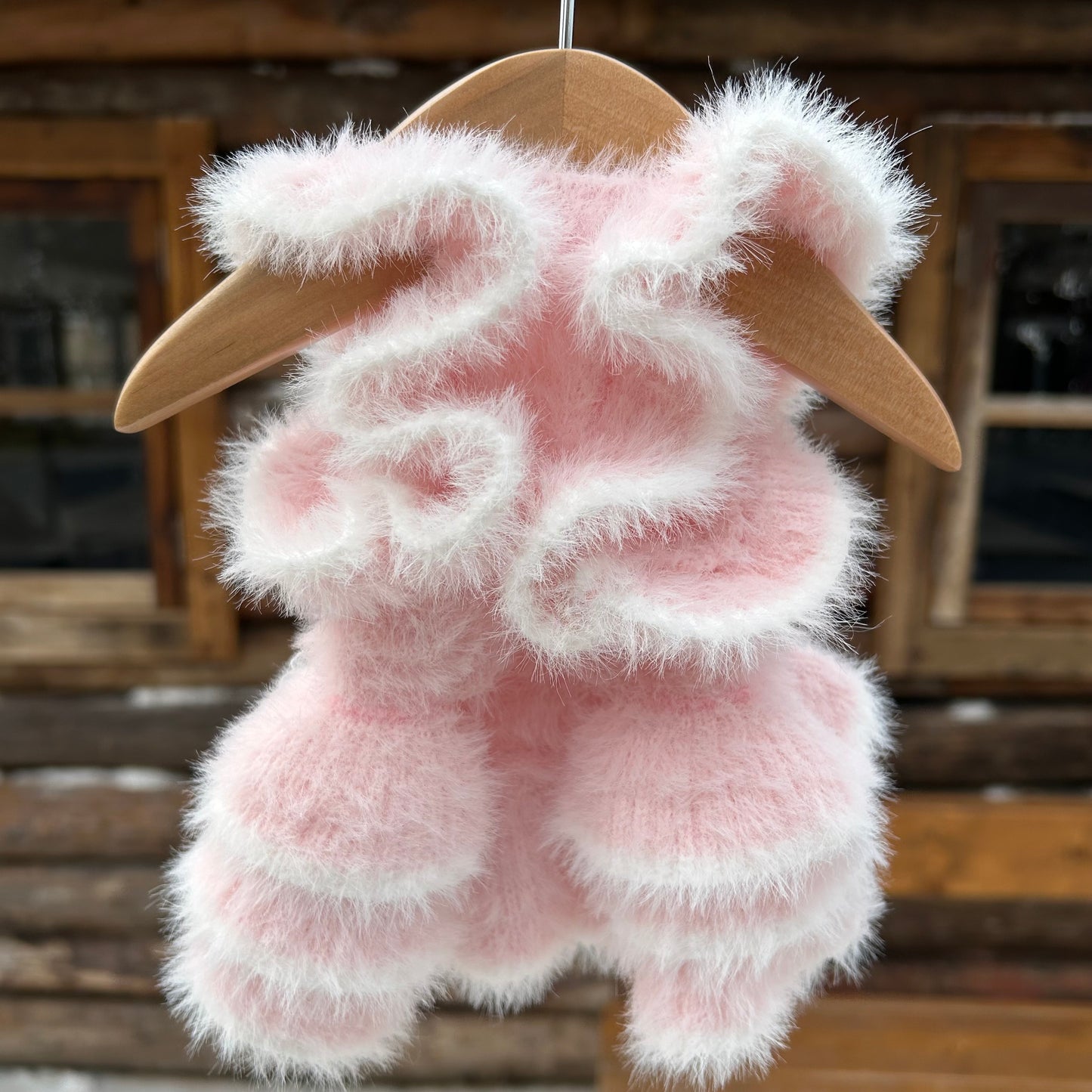 F027-Luxury Plush Dog Sweater Dress –Cloudy Soft Imitation Mink Winter Outfit for Small Breeds Like Yorkie, Maltese & Bichon