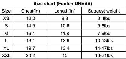 Brown Fenfen Shirt for Boy Dog Dress for Girl with Bow Accent and Geometric Pattern Design