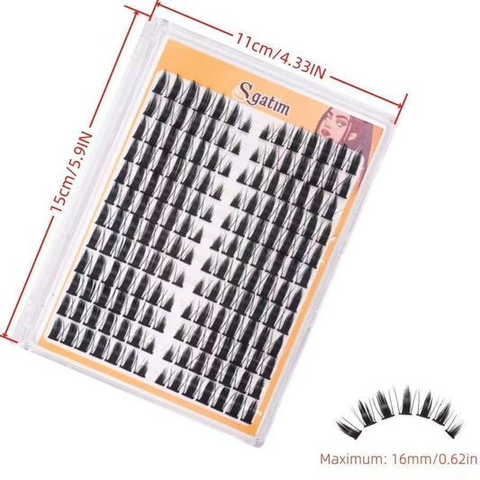 168 Clusters Up Lashes Set Thick Clustered Lashes Dramatic Volume for a Bold Look Ideal for Striking Eye Makeup Enhancement with Unique Design and Bold Appearance
