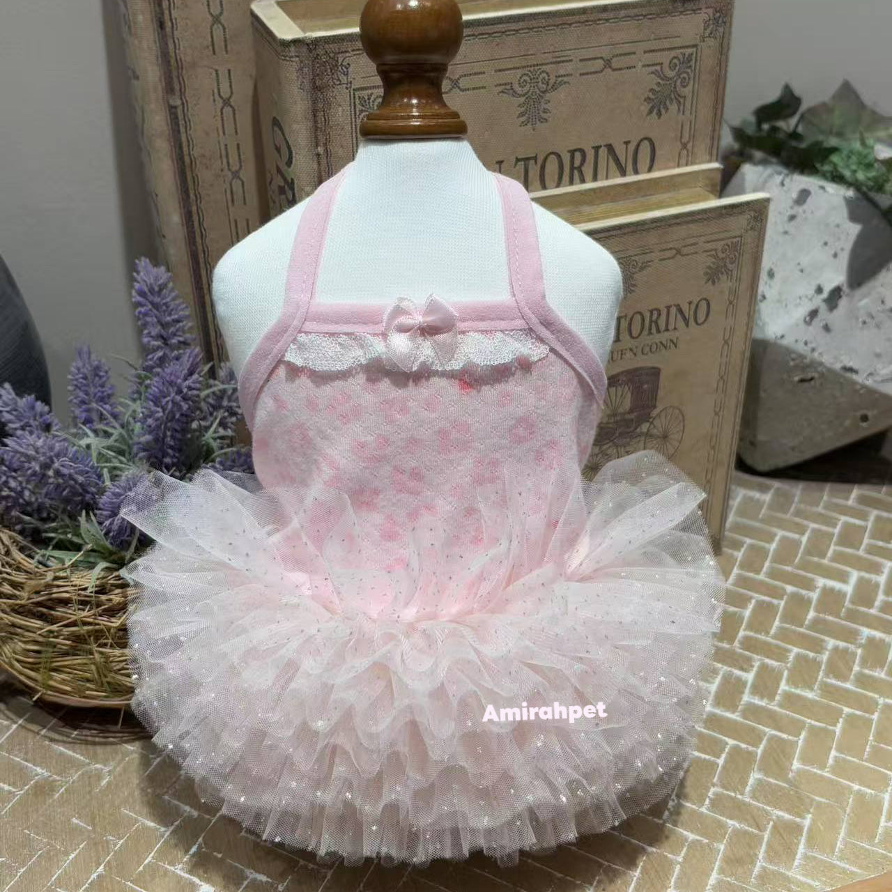 Pink Leopard Print Tutu Dress for Small Dogs Breathable Stretchy Material Summer Wear Comfortable Fit Stylish Design