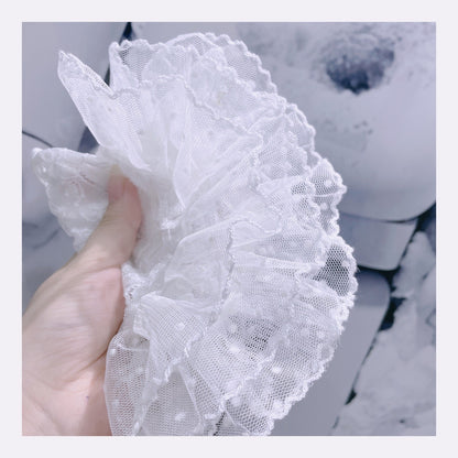 F014-White Dog Lace Dress Maltese Bichon Cat Stretch White Suspenders Gauze Skirt Pettiskirt