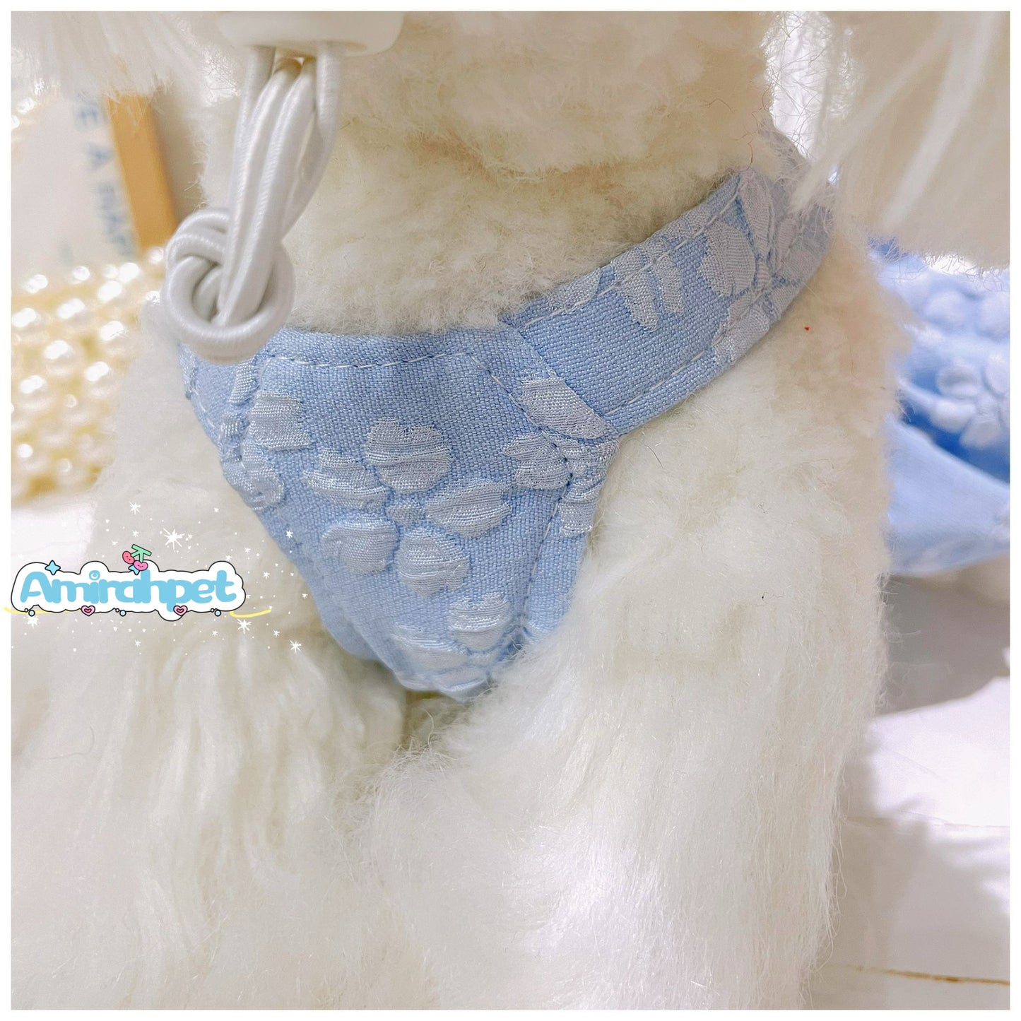 Hot Girl Dress Summer Strap Pet Skirt Soft Seersucker Material Breathable & Durable Puppy Clothes