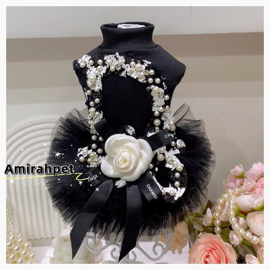 CC-Style Princess Dress for Maltese – Hepburn-Inspired Puffy Skirt for Small Breeds like poodle