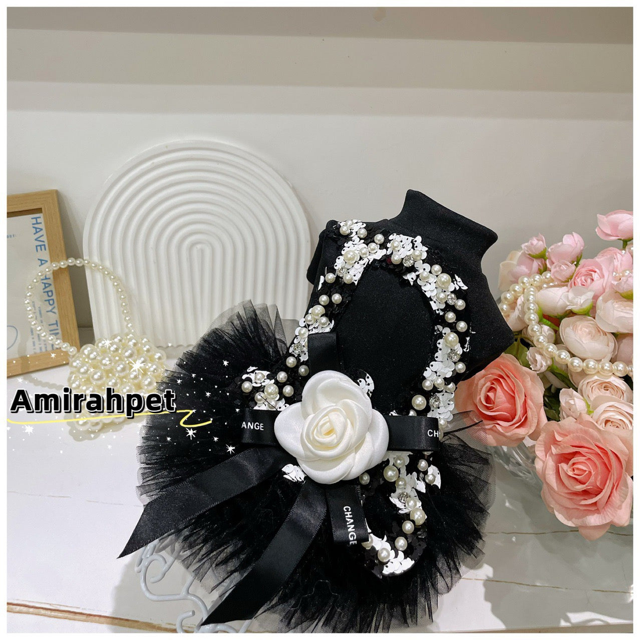 CC-Style Princess Dress for Maltese – Hepburn-Inspired Puffy Skirt for Small Breeds like poodle