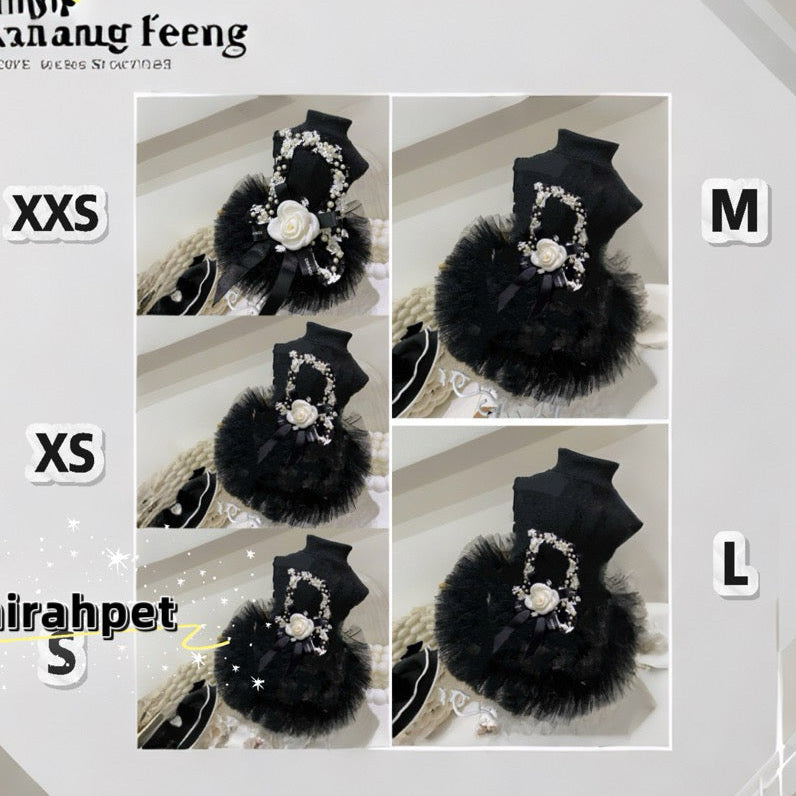 CC-Style Princess Dress for Maltese – Hepburn-Inspired Puffy Skirt for Small Breeds like poodle