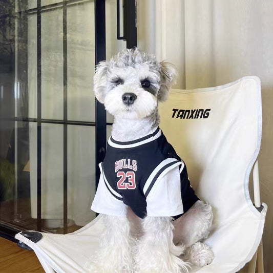 M003-Breathable Jersey for Dogs Bulls 23 Summer Shirt for Small Dog Comfortable & Cool Design