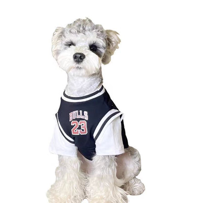 M003-Breathable Jersey for Dogs Bulls 23 Summer Shirt for Small Dog Comfortable & Cool Design
