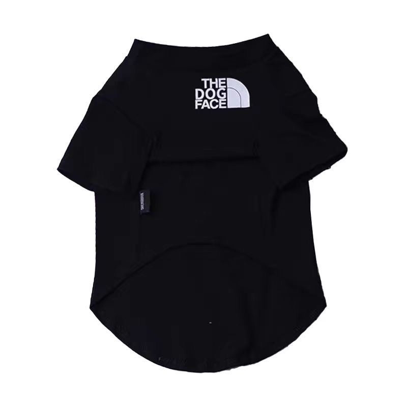 M004-Boy Dog Clothes Breathable Shirt for Basic Summer Wear Small Poodle Bichon Maltese Dogs White Tee with Logo