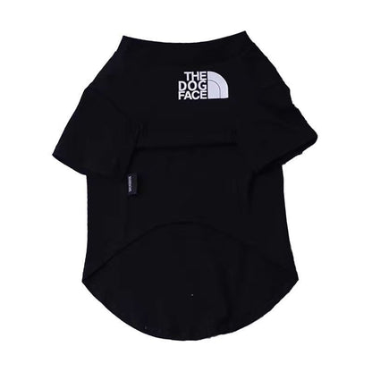 M004-Boy Dog Clothes Breathable Shirt for Basic Summer Wear Small Poodle Bichon Maltese Dogs White Tee with Logo