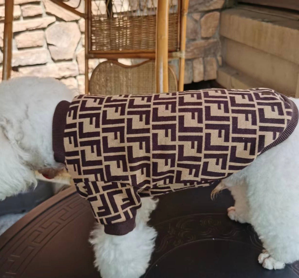 FF Inspired Sweater for Small Dogs Autumn Warm Outfit for Male Dog for Bichon Poodle Maltese