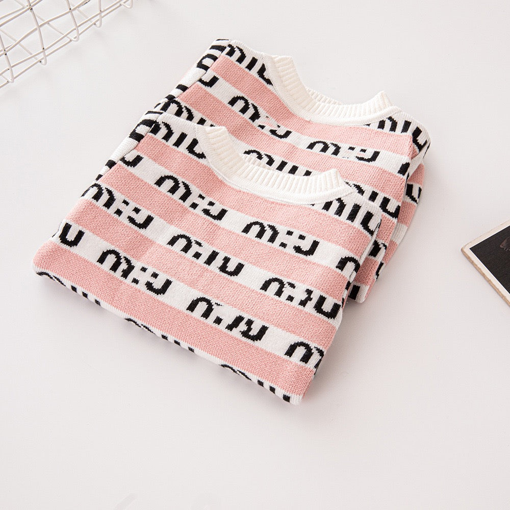 MIU Inspired Light Pink Trendy Cardigan Sweater, Comfortable & Warm Autumn/Winter Dog Clothes for French Bulldogs, Corgis, and Poodle