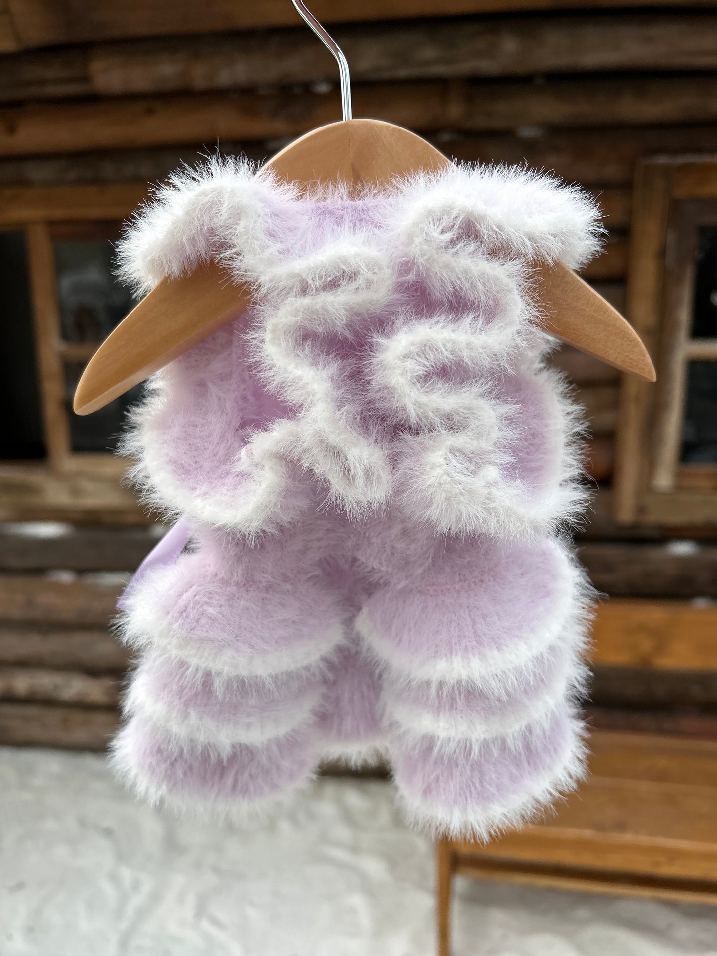 F027-Luxury Plush Dog Sweater Dress –Cloudy Soft Imitation Mink Winter Outfit for Small Breeds Like Yorkie, Maltese & Bichon