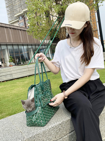 Dog Carrier for Summer Pet Bag Dog Bag Travel Cat Bag Adjustable Breathable Handbag Goyard Small Pet Bag