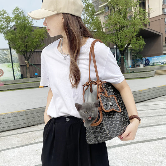Dog Carrier for Summer Pet Bag Dog Bag Travel Cat Bag Adjustable Breathable Handbag Goyard Small Pet Bag