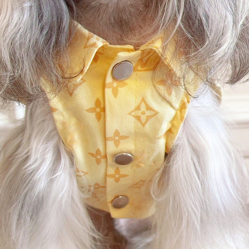 Dog clothes trendy brand thin large and medium-sized dog  bear teddy corgi schnauzer pet puppy summer