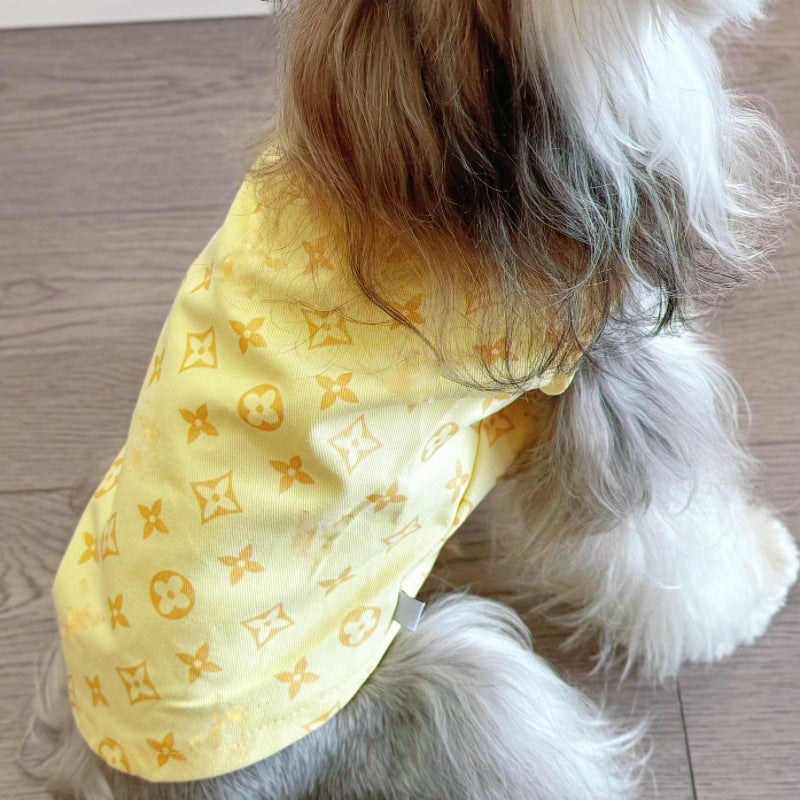 Dog clothes trendy brand thin large and medium-sized dog  bear teddy corgi schnauzer pet puppy summer