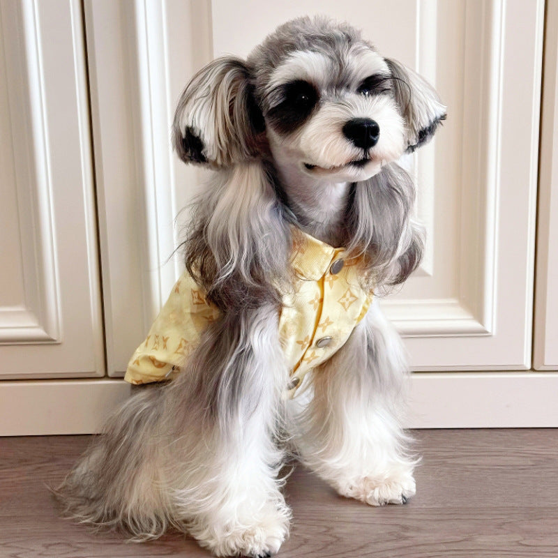 Dog clothes trendy brand thin large and medium-sized dog  bear teddy corgi schnauzer pet puppy summer