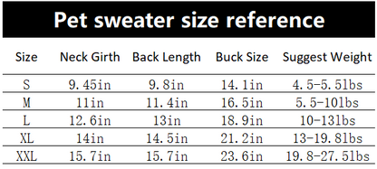 FF Inspired Sweater for Small Dogs Autumn Warm Outfit for Male Dog for Bichon Poodle Maltese